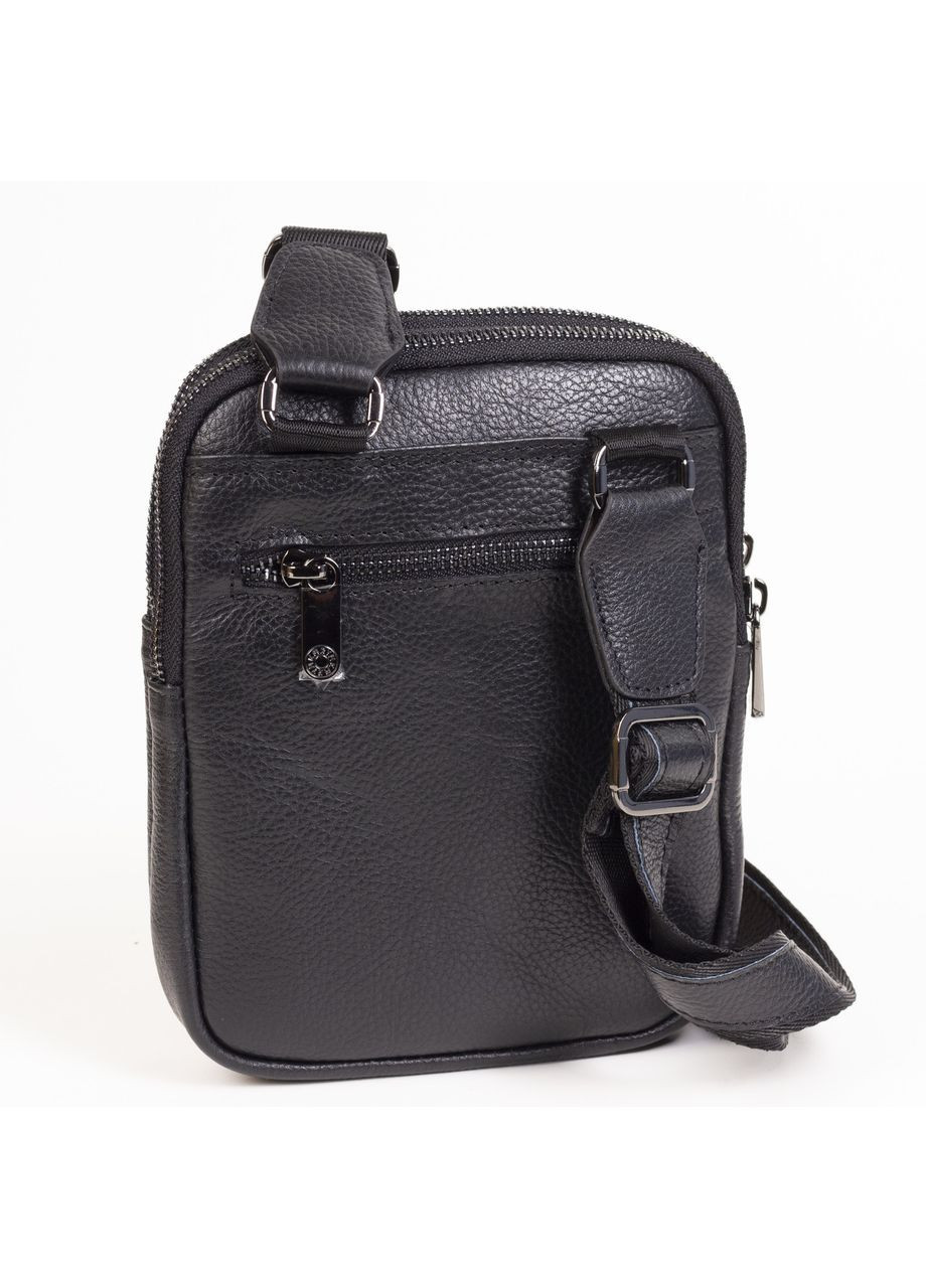 Мужская кожаная сумка через плечо 0267-45 черная Karya (368295838)