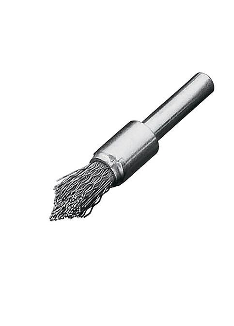 Щітка кінцева 12х20 мм хвостовик 6 мм сталевий гофрований дріт 0,5 мм 20000 об/хв загострена 451192 (13738) Lessmann (295031228)