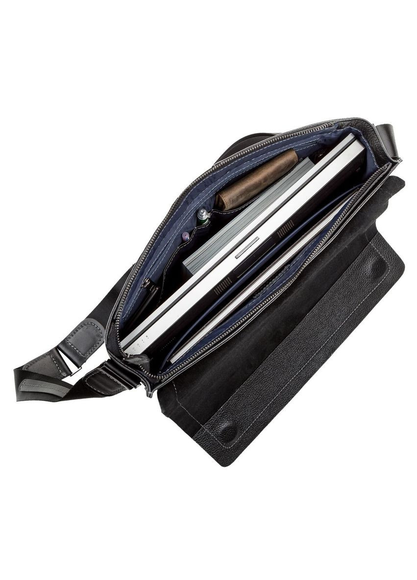 Сумка мужская 11106 кожаная Черная Shvigel (331906399)