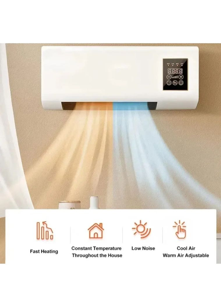 Кондиціонер настінний Wall Mounted Mobile Air Conditioning 2 кВт 55x12x24см Білий Alfarid (363059194)