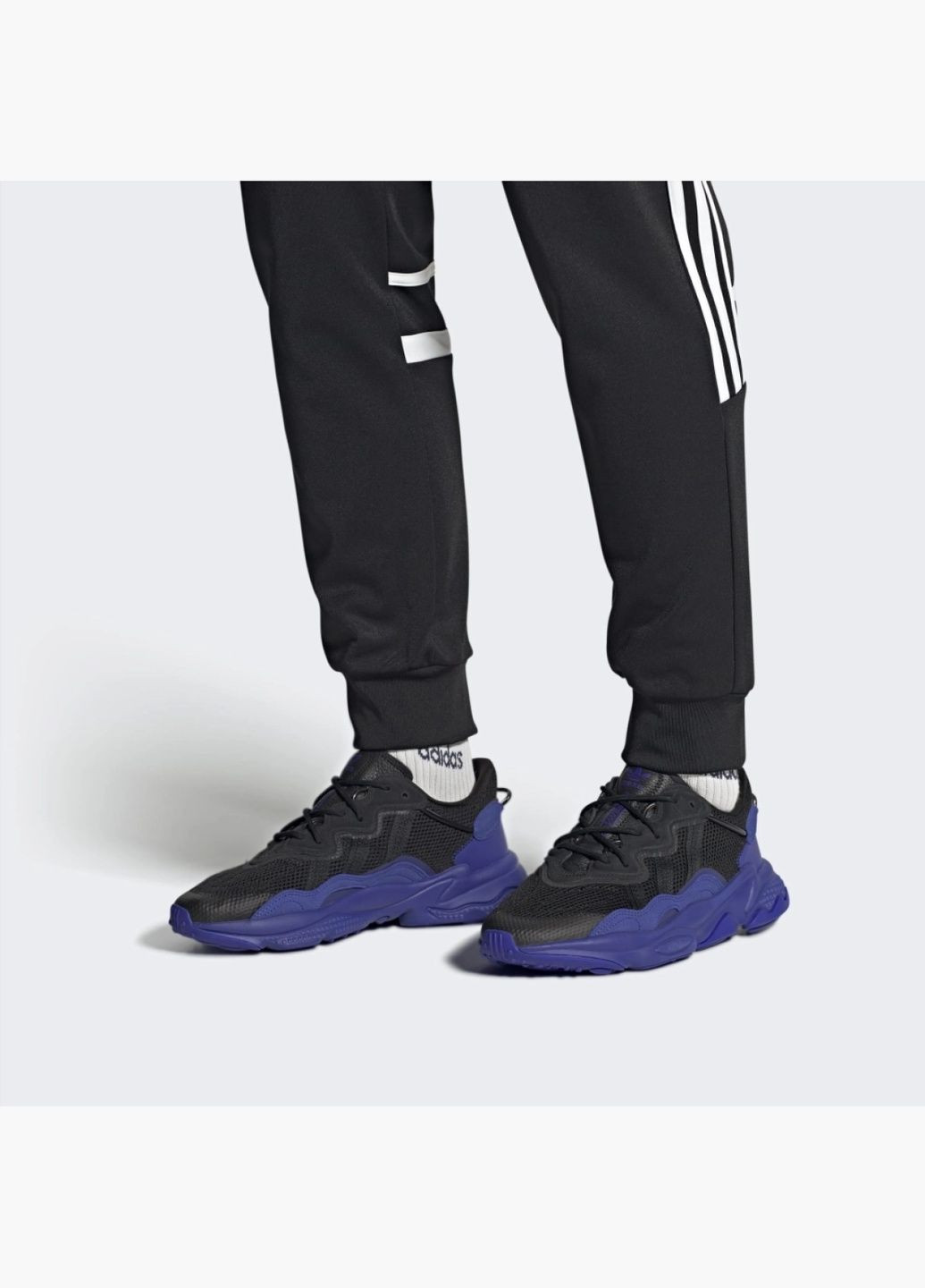 Черные кроссовки мужские ozweego shoes black h06145 adidas