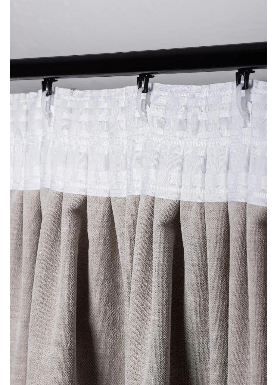 Шторы из матового шенила 2шт. 1,5м х от 2,5м до 3м HYGG (370367258)