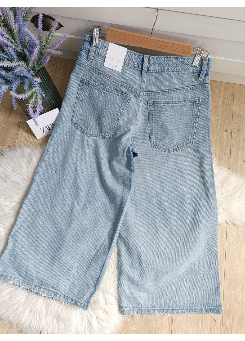 Джинсовые шорты trf с низкой посадкой Zara (354816942)