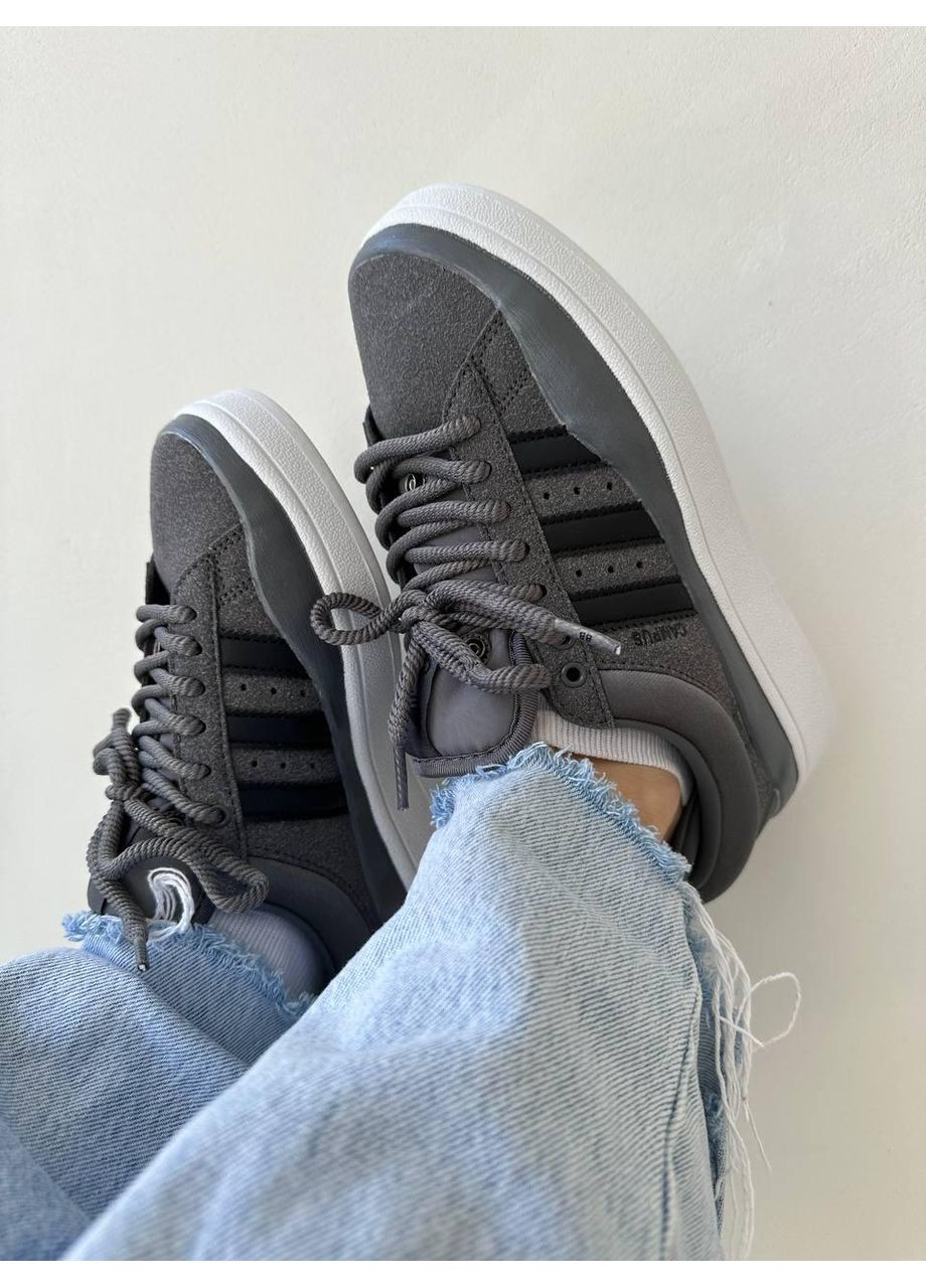 Білі Осінні кросівки чоловічі adidas campus x bad bunny graphite адідас кампус No Brand