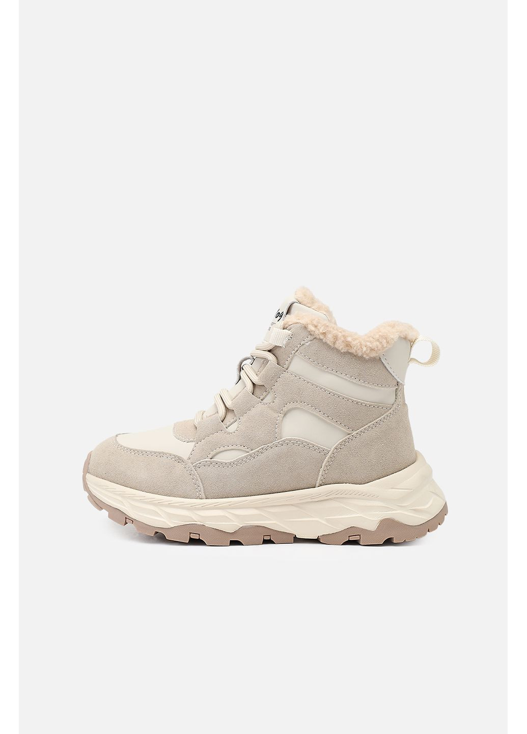 Бежевые зимние ботинки для девочки цвет бежевый cb-00286220 Kimboo