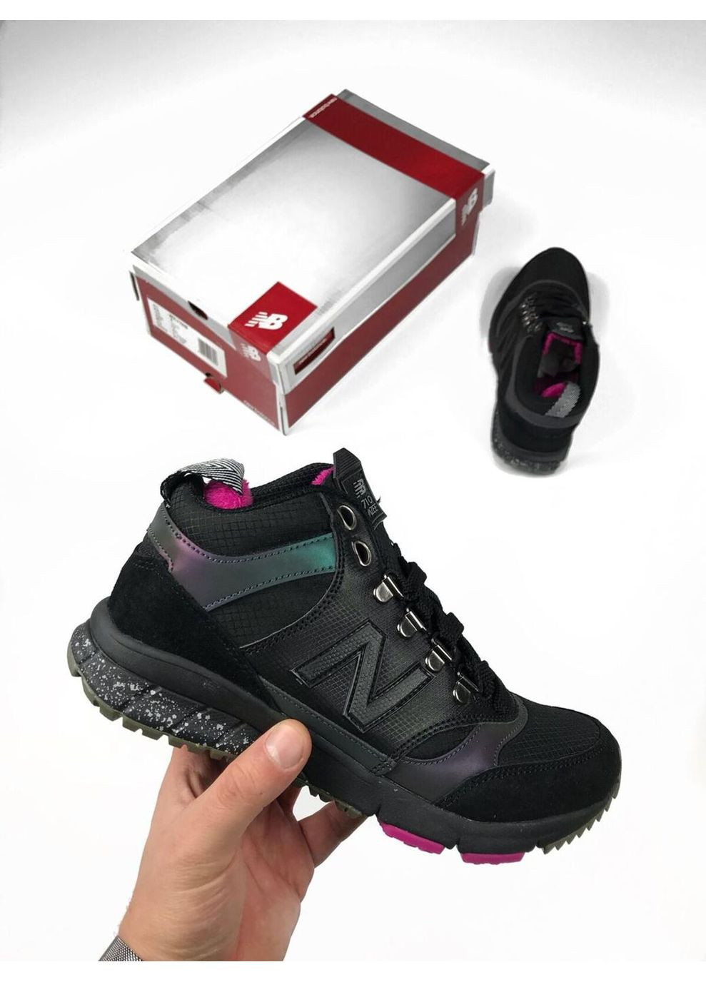 Серые зимние кроссовки мужские new balance 710 black grey 1 нью беланс 710 No Brand