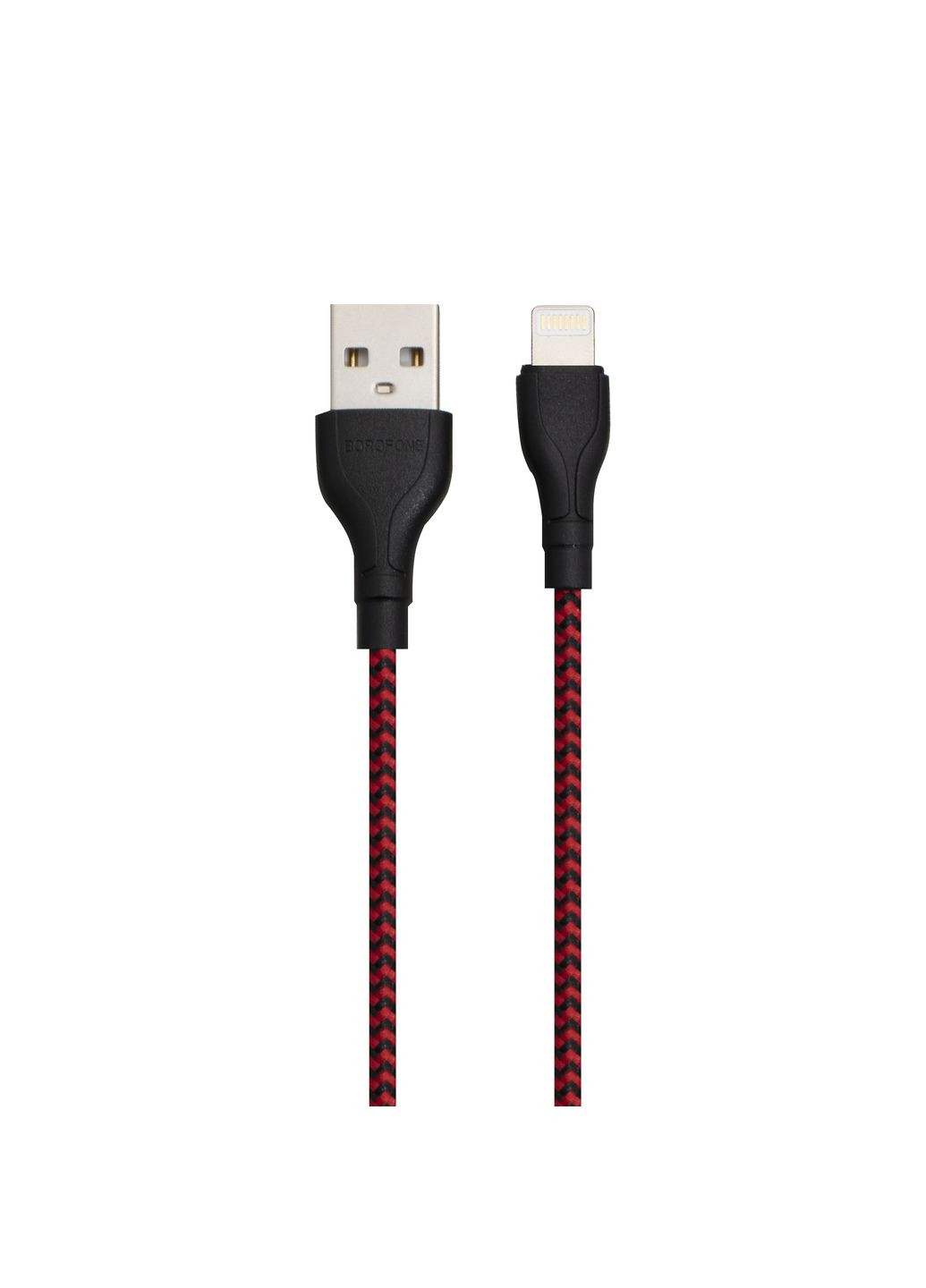 Кабель USB BX39 Beneficial Lightning Чорно-Червоний Borofone (338223749)