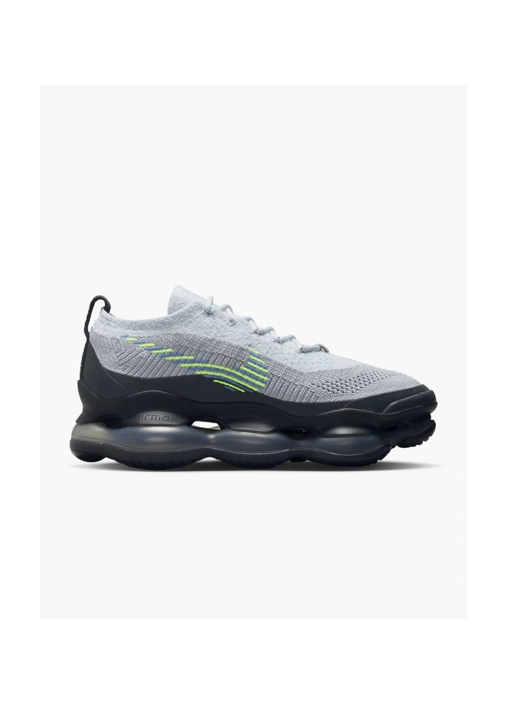 Сірі кросівки чоловічі air max scorpion flyknit grey dj4701-002 Nike