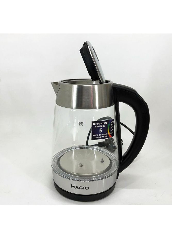 Качественный электрочайник MG-499, Маленький чайник, Тихий бытовой чайник, OX-125 Прозрачный электрочайник Magio (352770264)