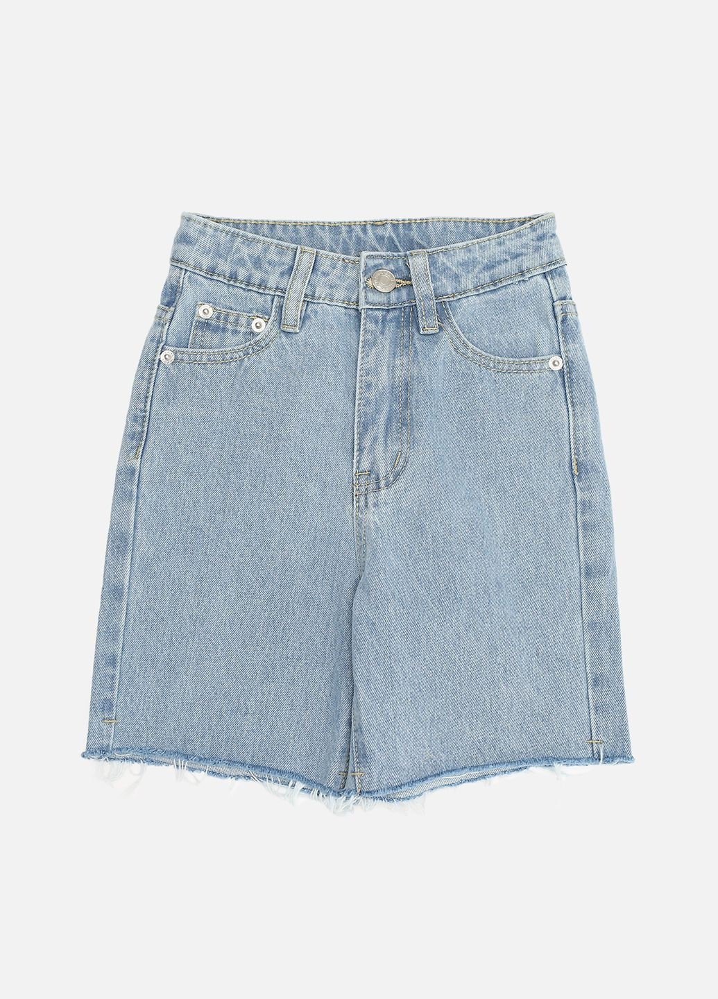 Шорти джинсові для дівчинки колір блакитний ЦБ-00269021 Yuki (326738016)