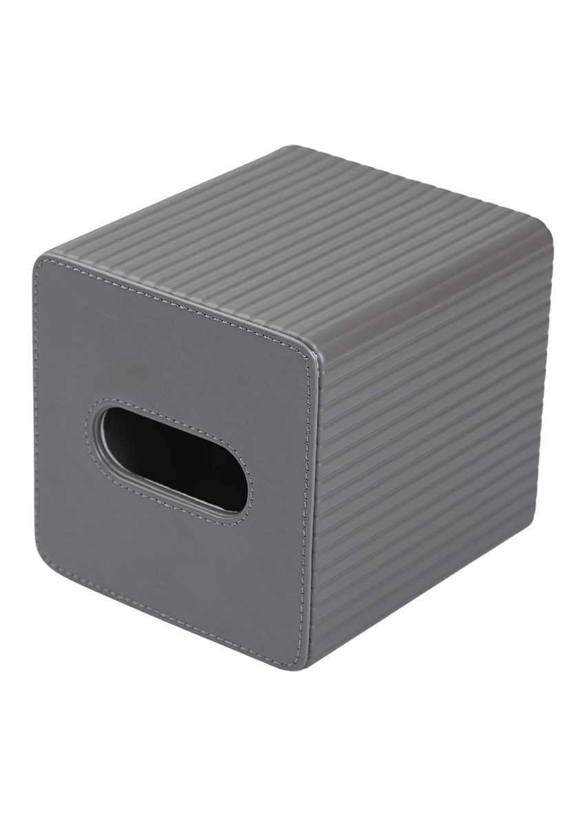 Серветка із еко шкіри сірого кольору для столу органайзер для серветок настільна ProDobro (364192537)