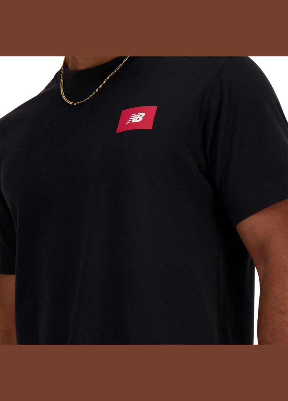 Черная футболка мужская ogo graphics mt41584bk New Balance