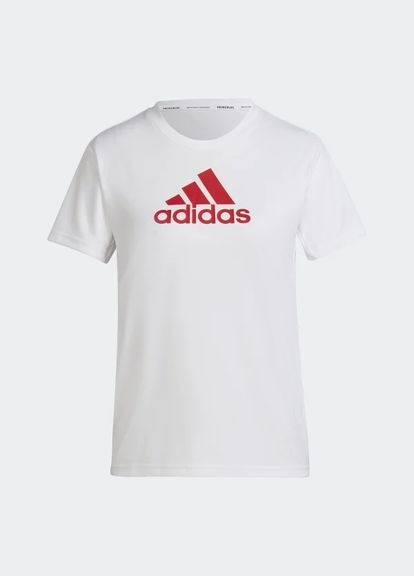 Белая всесезон футболка adidas Primeblue Designed 2 Move Logo