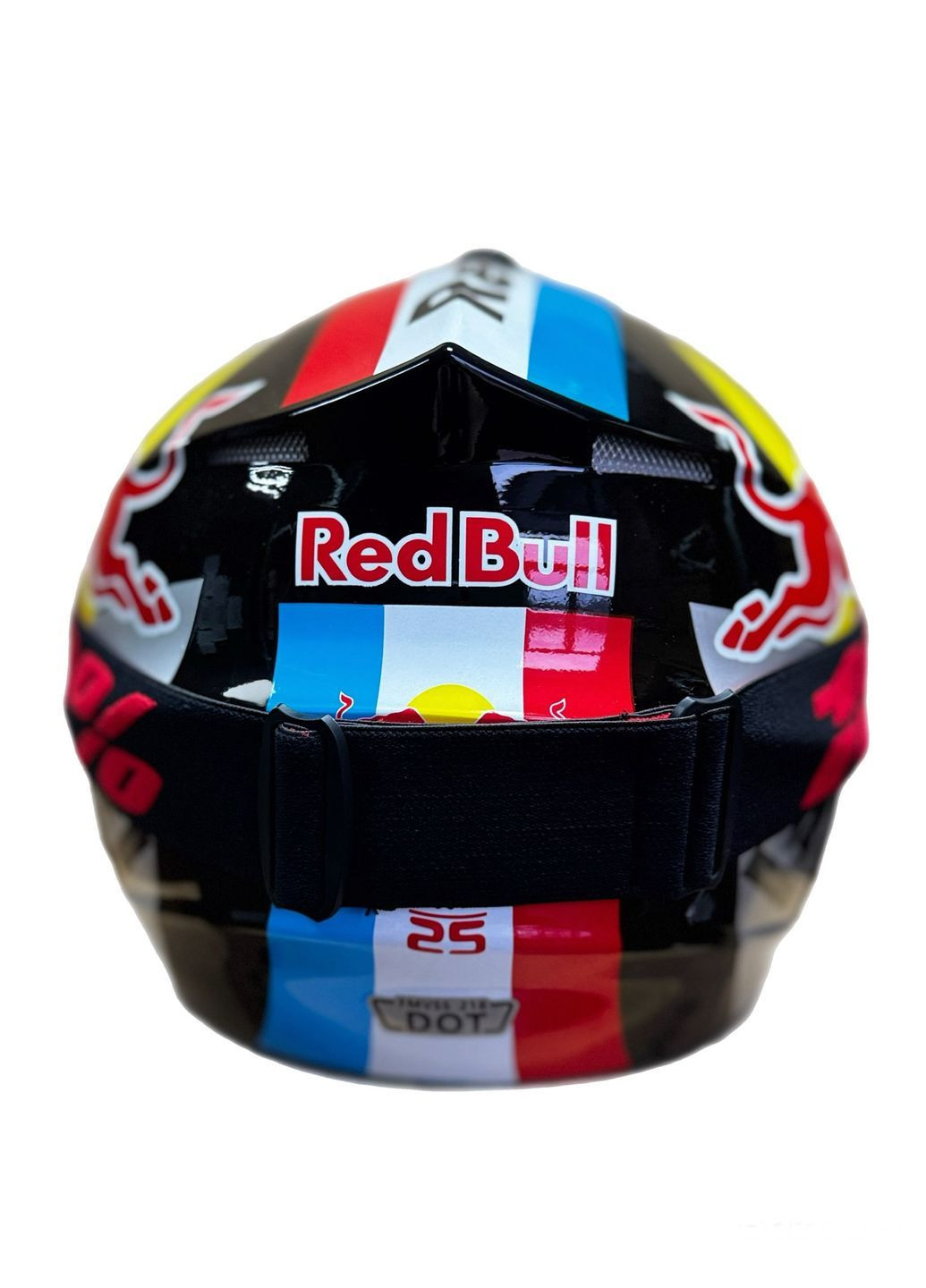 Мотошолом ендуро кросовий Helmet Red Bull + окуляри Profi Red прозоре скло No Brand (371921010)