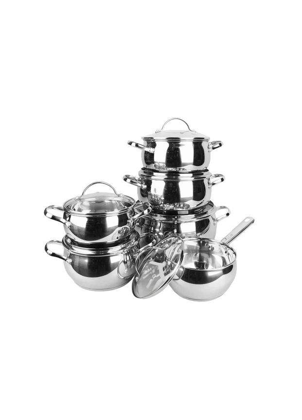 Набор посуды 12 предметов нержавеющая сталь Maestro (293247375)