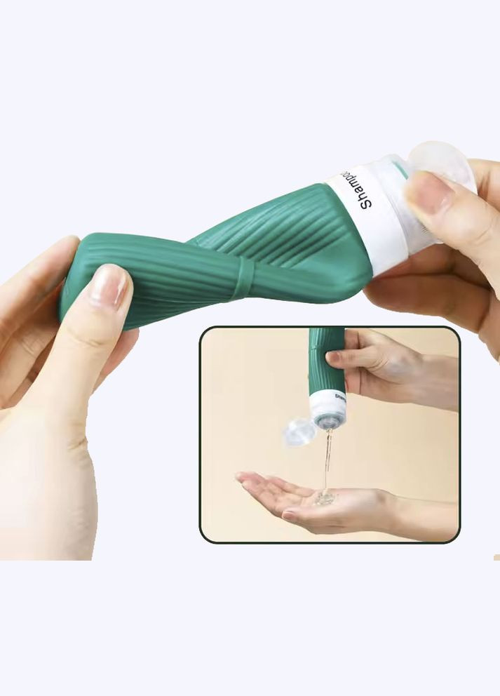 Набір ємностей для подорожей силіконовий дорожні пляшечки GDragon Home для косметики шампуню тревел Коричневий 113_2_0_4 No Brand (322126398)