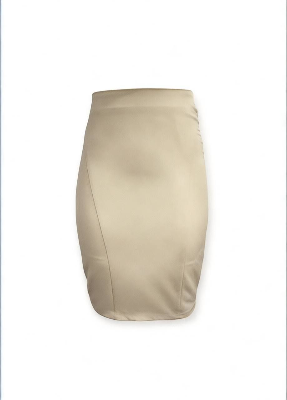 Кремовая повседневная однотонная юбка кремовый Silvian Heach