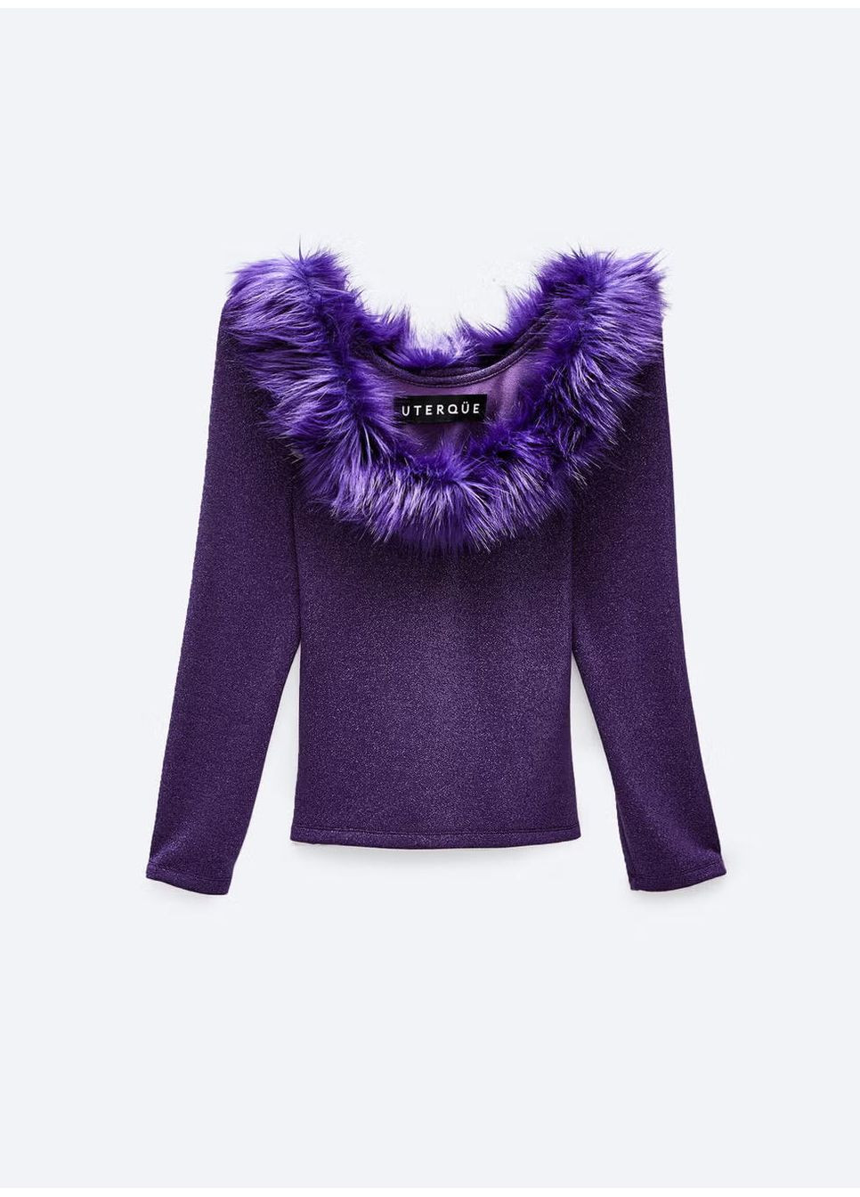 Фиолетовая блуза в блестяшки Uterque