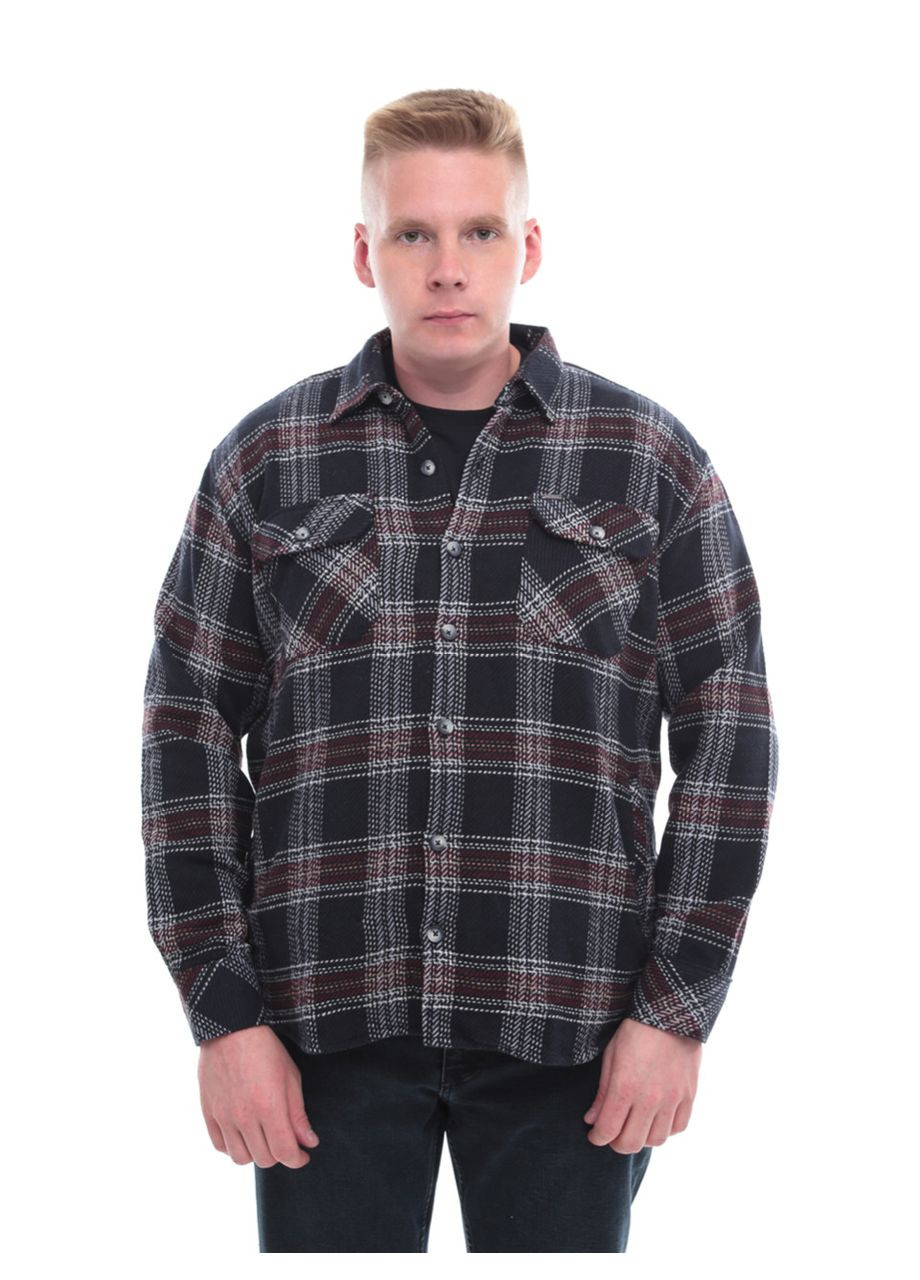 Темно-синяя повседневный рубашка в клетку Jean Piere