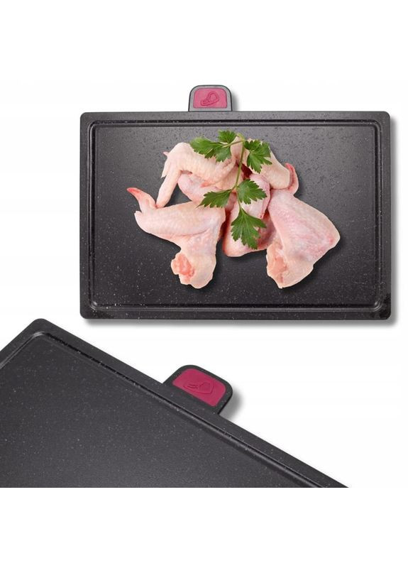 Комплект разделочных досок 4 шт на подставке твердый пластик для кухни нарезки продуктов 29x23 см Kamille (368991212)