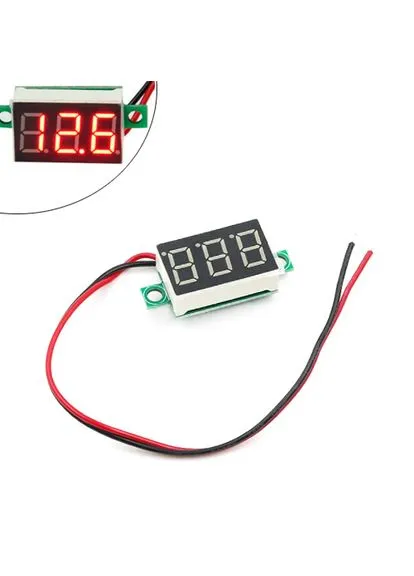 Оригінал! Цифровий вольтметр 2.5-30В 0.36" LED вимірювач напруги вольтажа No Brand (399525455)