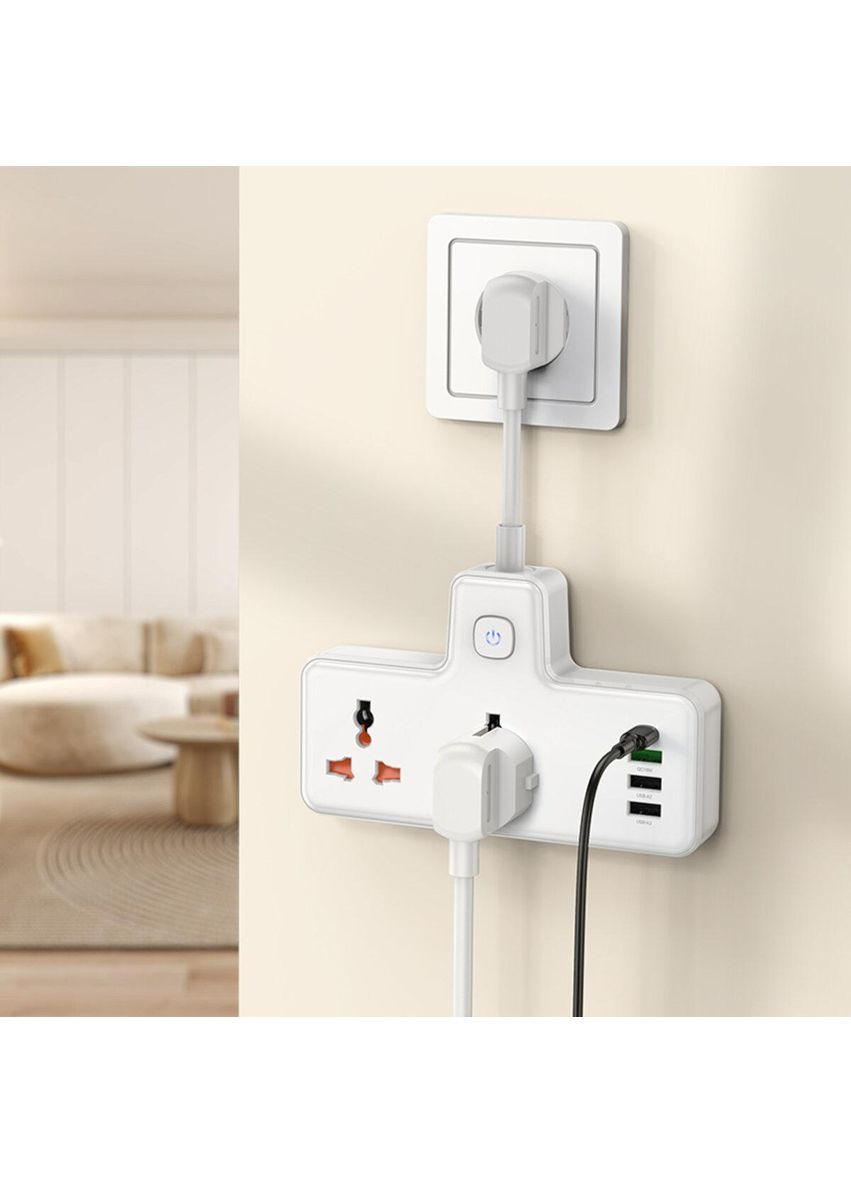 Сетевой удлинитель AC12A Reise 2-position expansion socket(PD30W/1C3A) White Hoco (353497650)