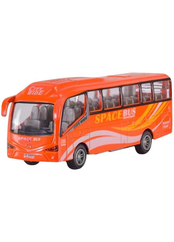 Машинка Автопром Автобус металлический инерционный оранжевый (AP7427OR) MFC (365547427)