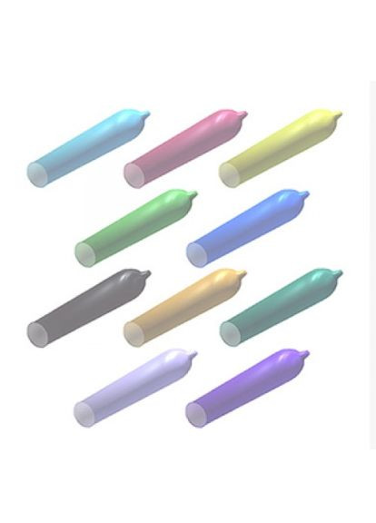 Набор латексных презервативов Color Sensation с силиконовой смазкой жёлтого цвета (цена за 5 шт) One (332201515)