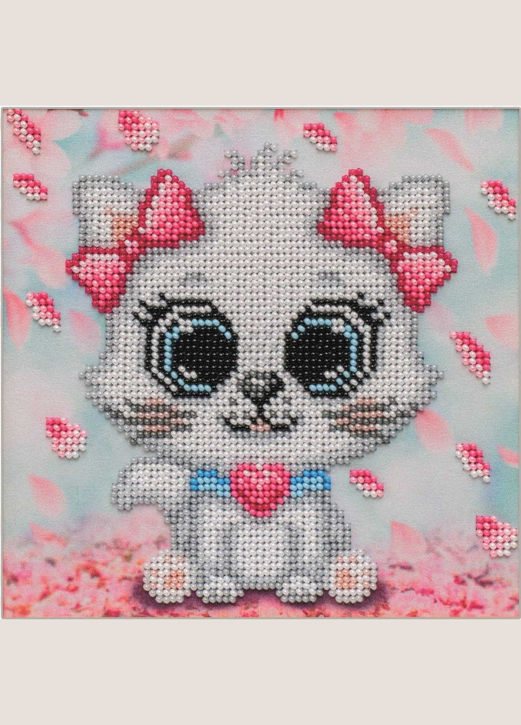 Набор для вышивки бисером "Кошечка", 16х16 см No Brand (340484768)