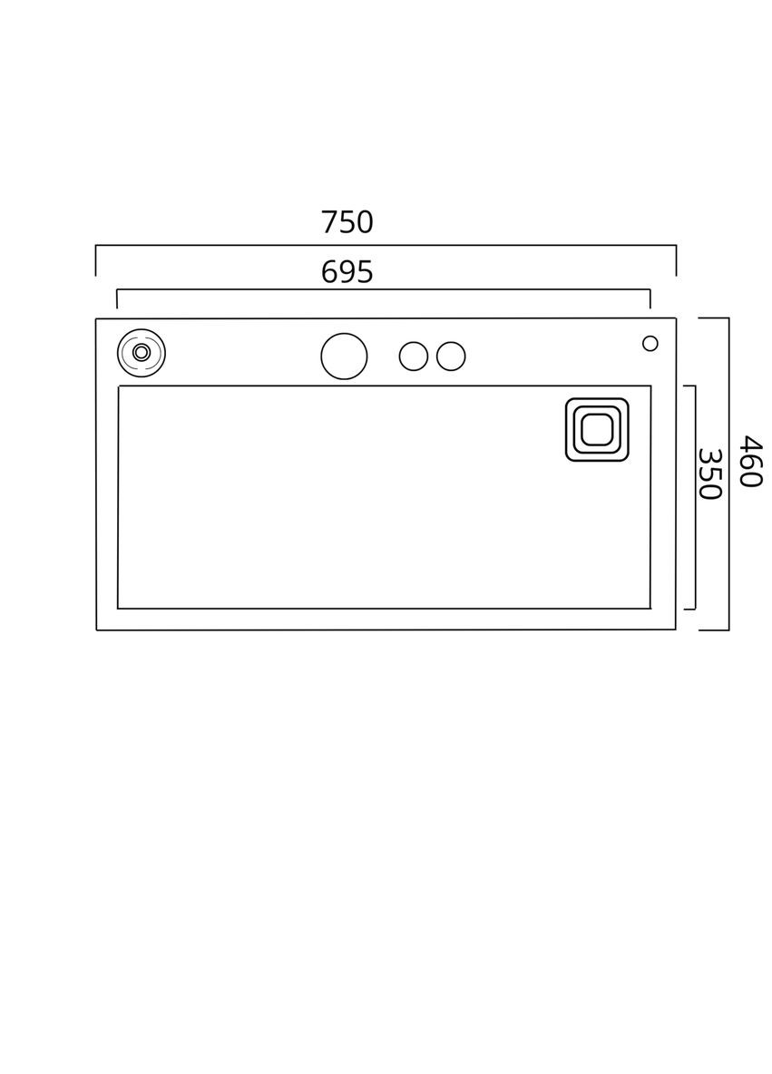 Кухонна мийка 75*46D PVD чорна Handmade "ВОДОСПАД" Platinum (336936443)
