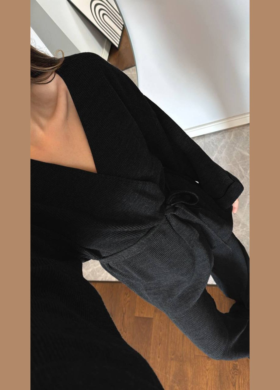 Костюм з ангори з прямими штанами та кофтою на запах No Brand (315049549)