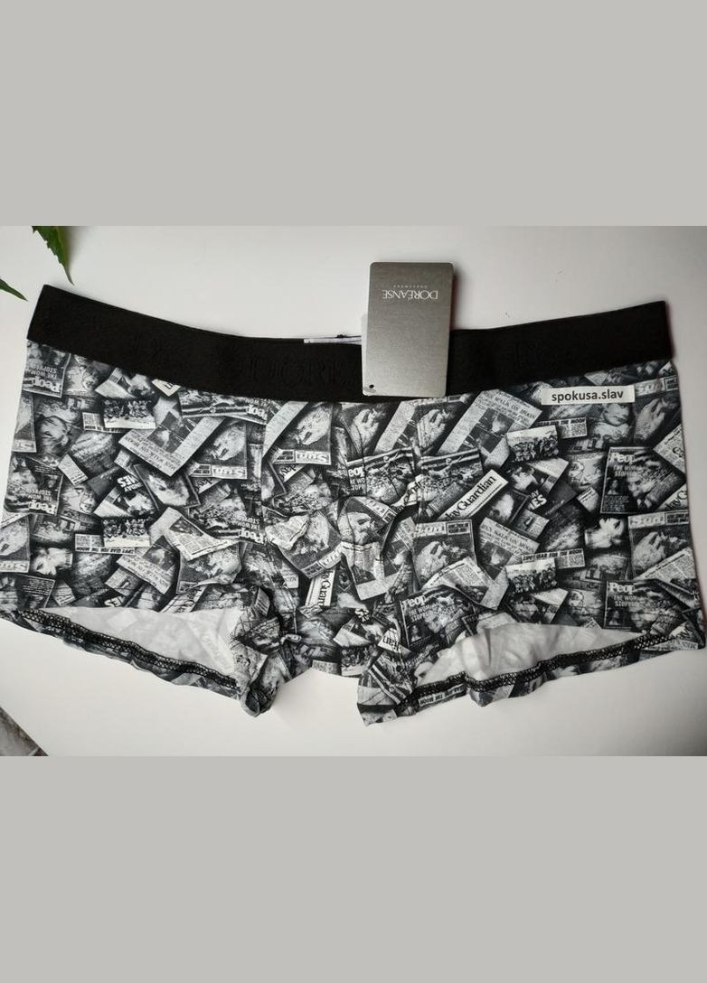 Мужские трусы-хипсы принт газетка 1844 доренс размер XXL Doreanse (368787899)