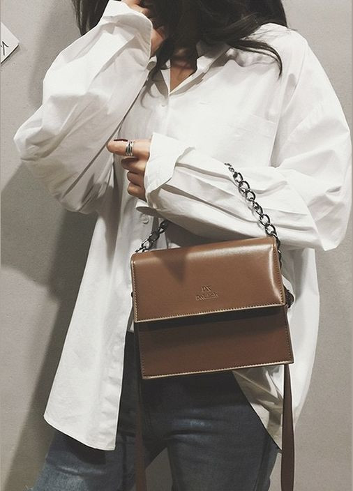 Женская сумка DX кросс-боди коричневая No Brand (303322988)