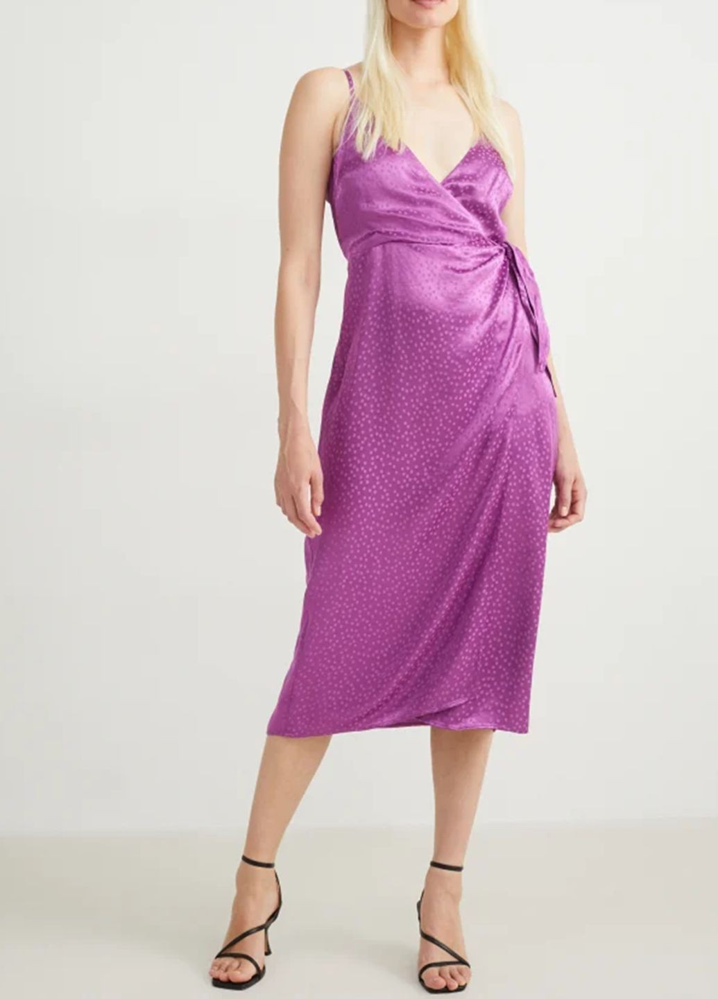 Фиолетовое повседневный платье C&A с рисунком