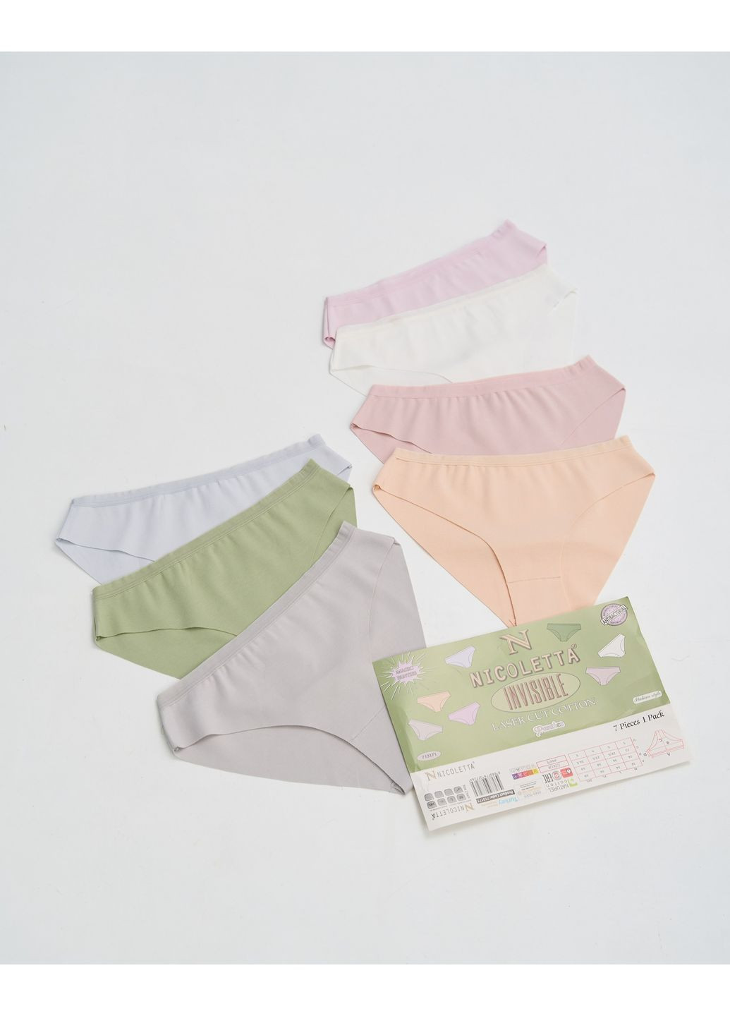 Набор женских трусиков неделек бесшовные Nicoletta (349444323)