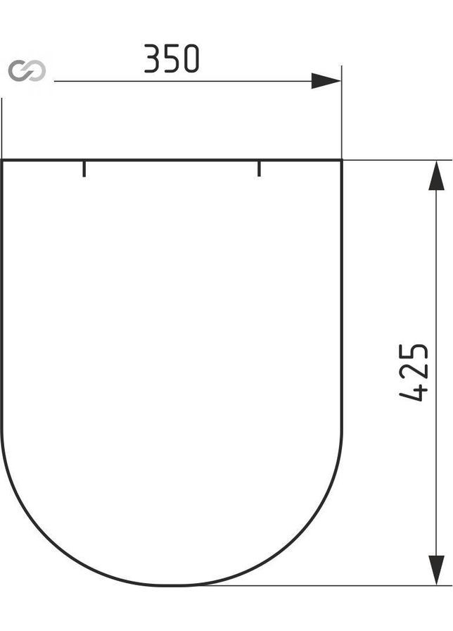 Сидіння для унітаза з кришкою і пластиковим кріпленням СП‑3, 355×428 мм SoloPlast (340286084)