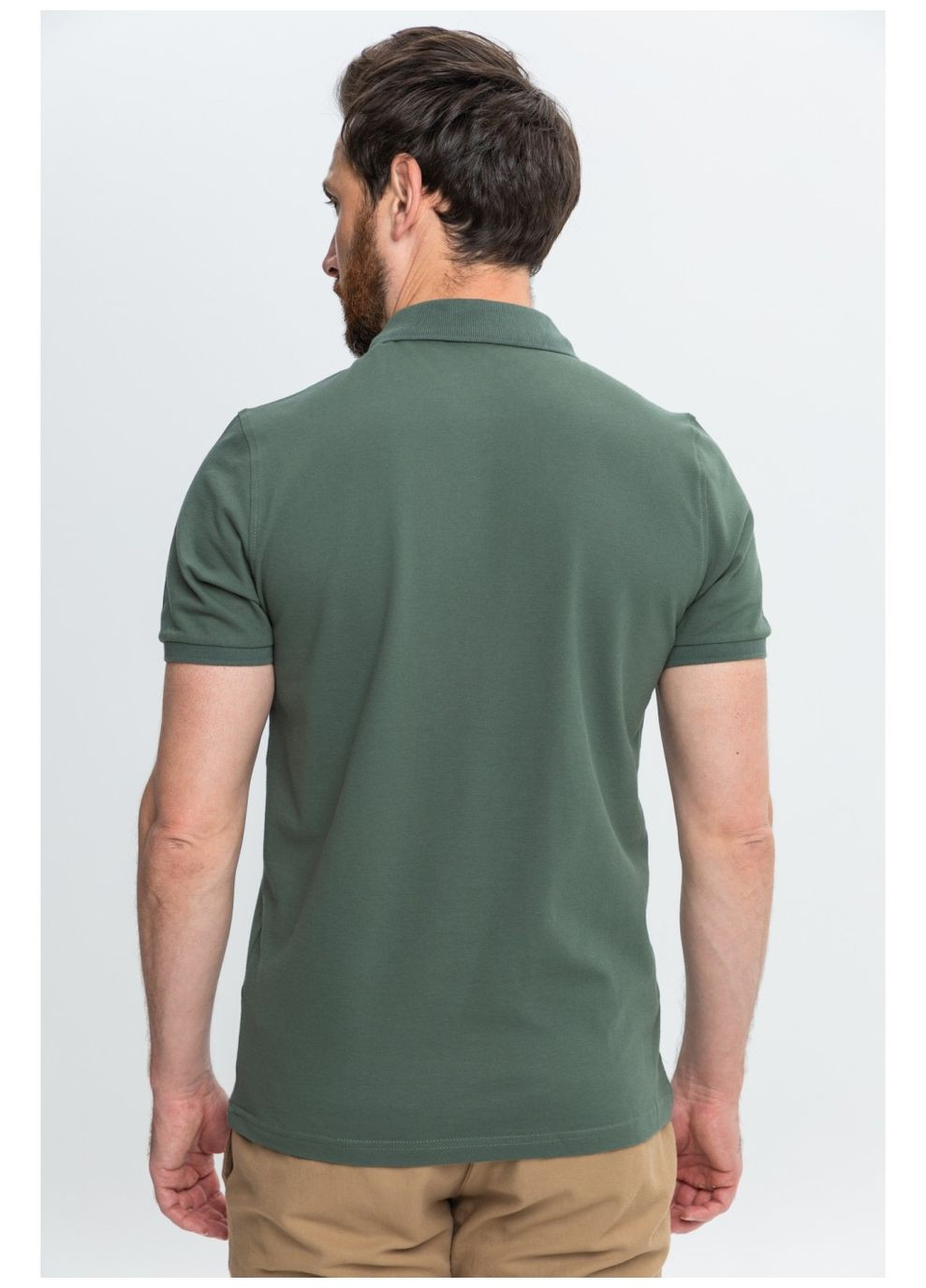 Зеленая футболка-поло для мужчин NAVI однотонная