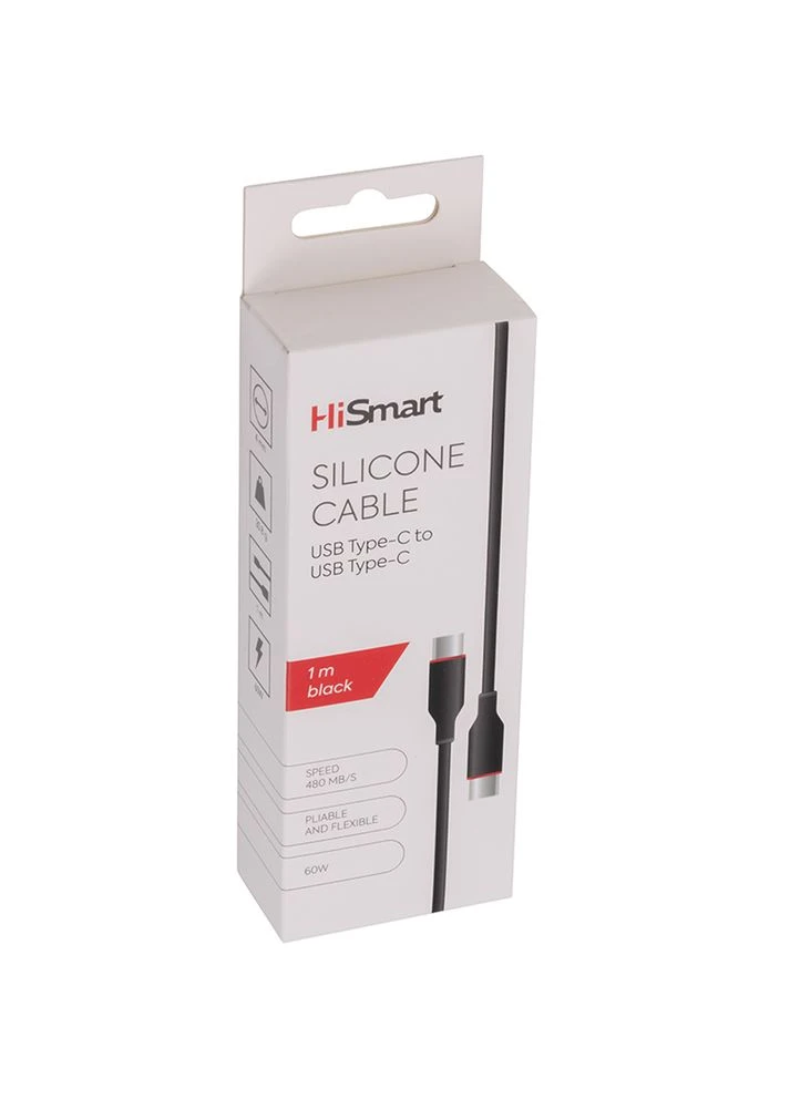 Кабель CA916313 USB Type-C - USB Type-C 60Вт 1м Black HiSmart (401416319)
