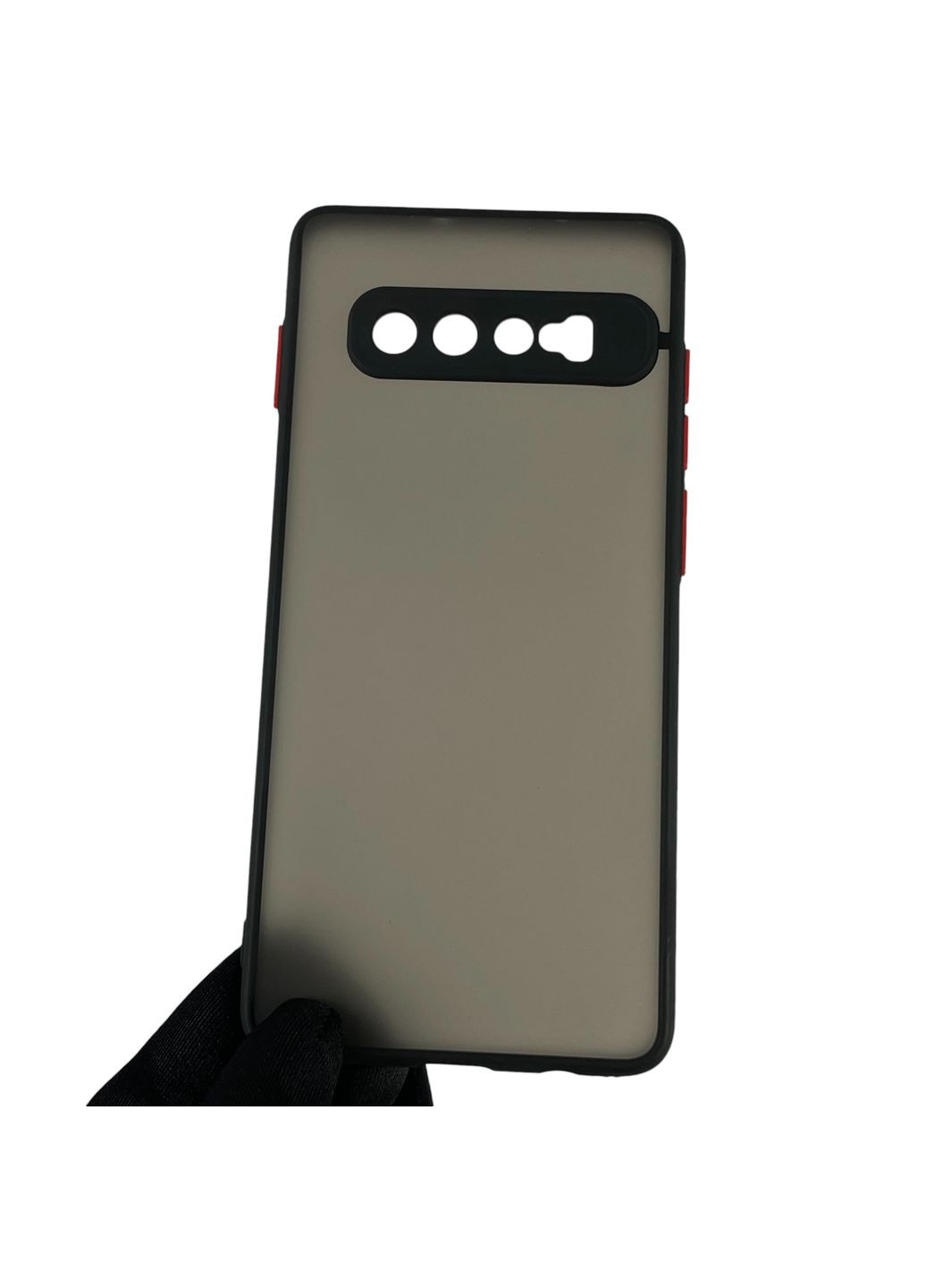 Чохол для Galaxy S10 Plus матовий з високими бортами з захистом камери на самсунг с10 плюс чорний Samsung (366022108)