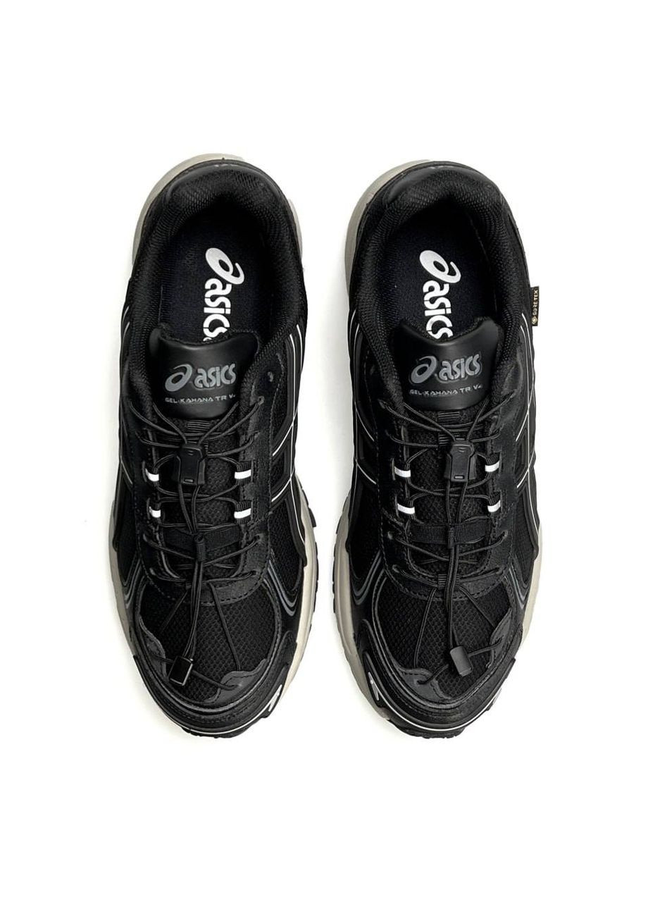 Черные демисезонные кроссовки мужские asics No Brand Gel-Kahana TR V4 GTX Black White