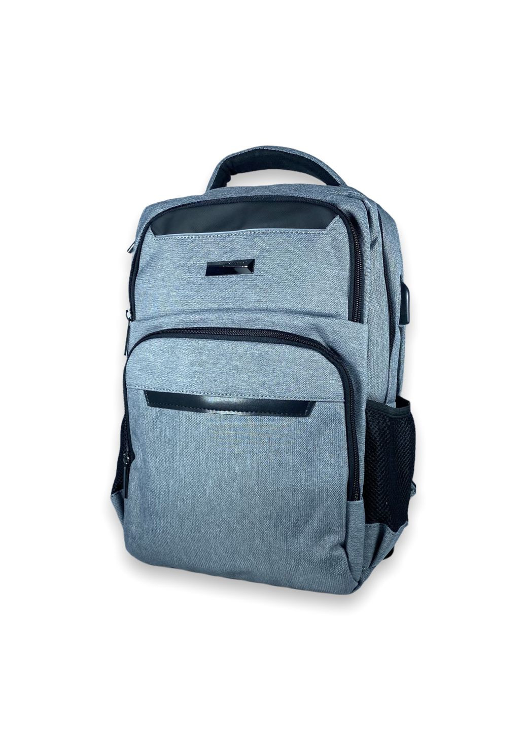 Міський рюкзак 15 л, 3 відділи, USB роз'єм, кабель, одна фронтальна кишеня, розмір: 40*28*14 см, сірий Catesigo (284338150)