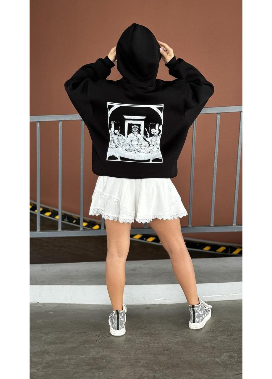 Худі мілітарі без флісу, унісекс, колір чорний, розміри XXL No Brand (370218024)