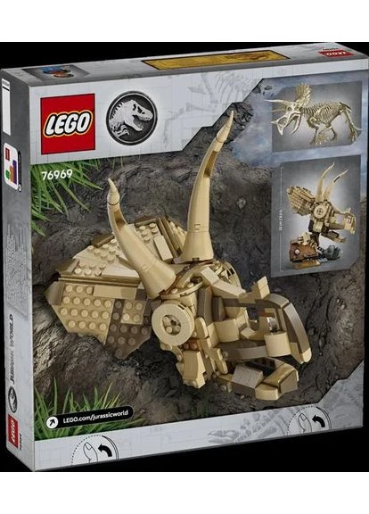 Конструктор LEGO Jurassic World Скам'янілості трицератопса 468 деталей Пластик 25х15х10 см No Brand (400576451)