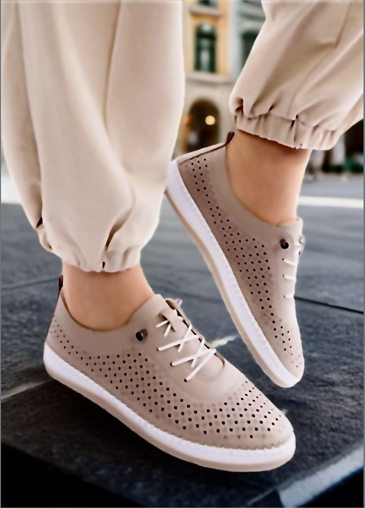 Бежеві кеди літні No Brand