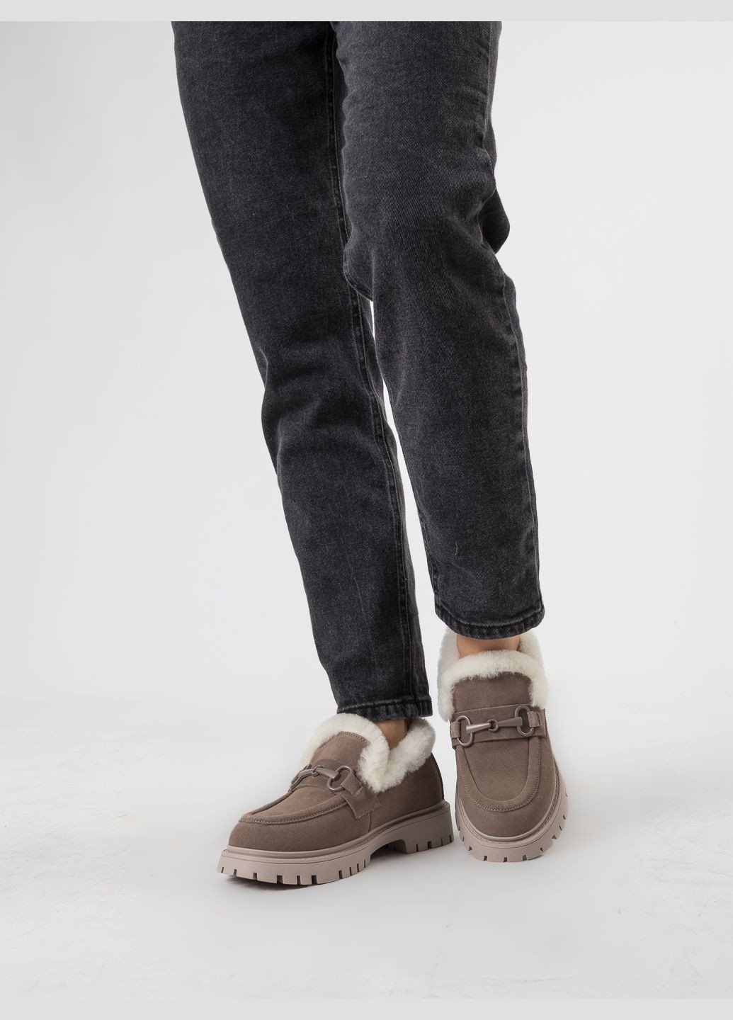 Gifanni Туфли (1763ЦА) серо-бежевый з натуральная замша, китай — зима (328912657)