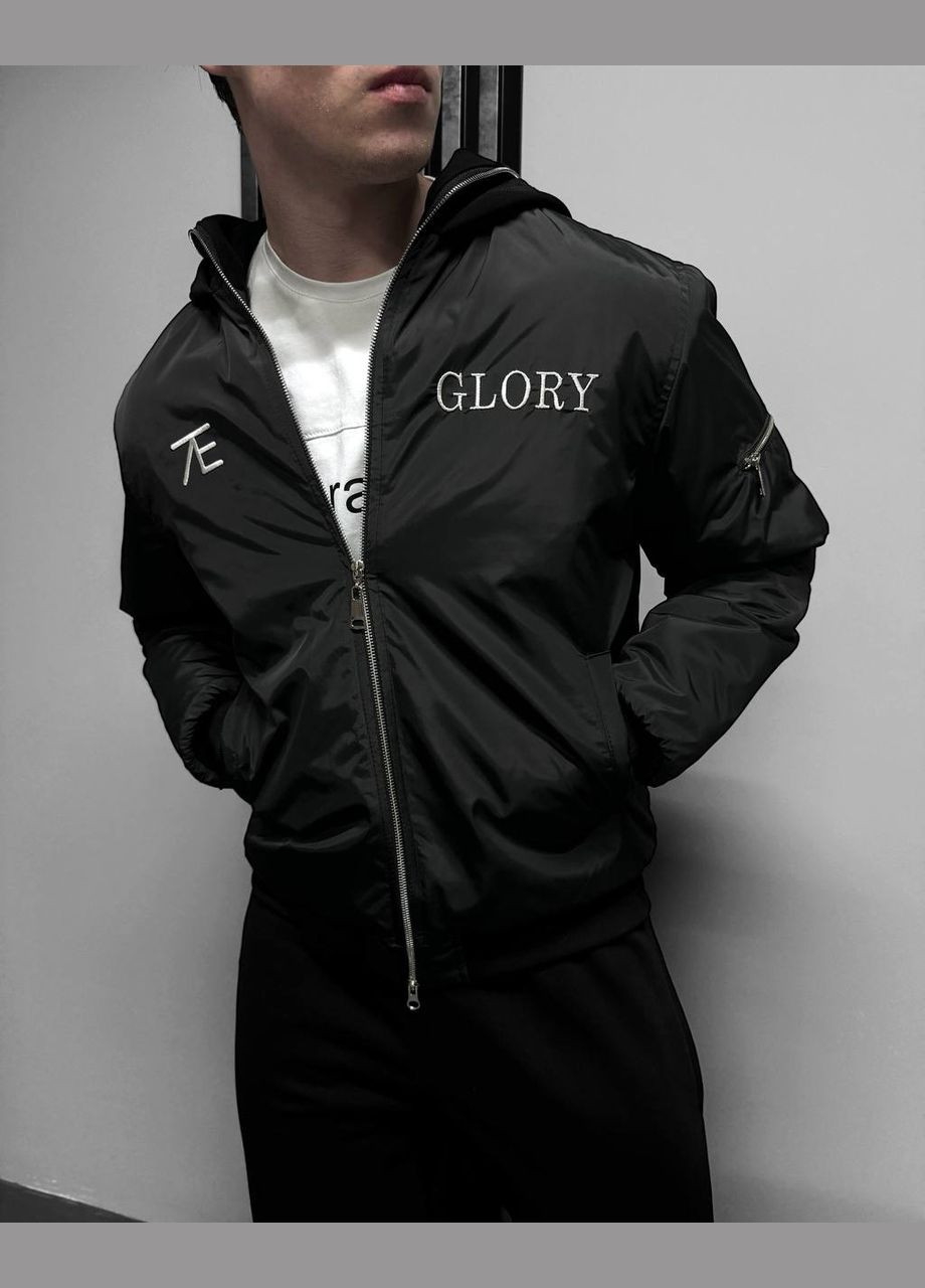 Чорна демісезонна куртка з балаклавою та капюшоном Seventy.Eight