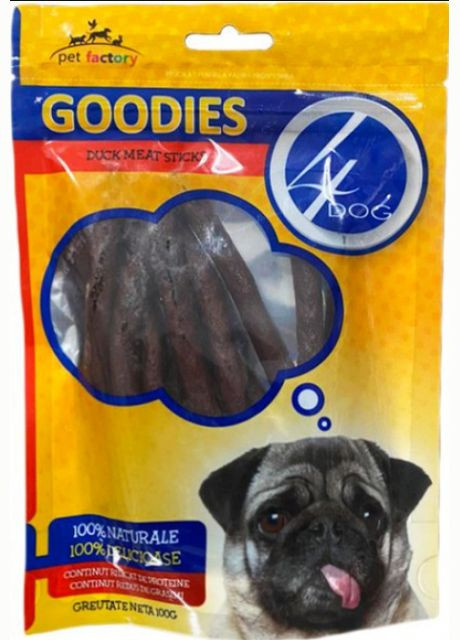 Ласощі для собак Goodies Rewards Dusk Meat Stics палички з качкою для собак 100г 4Dog (278076168)