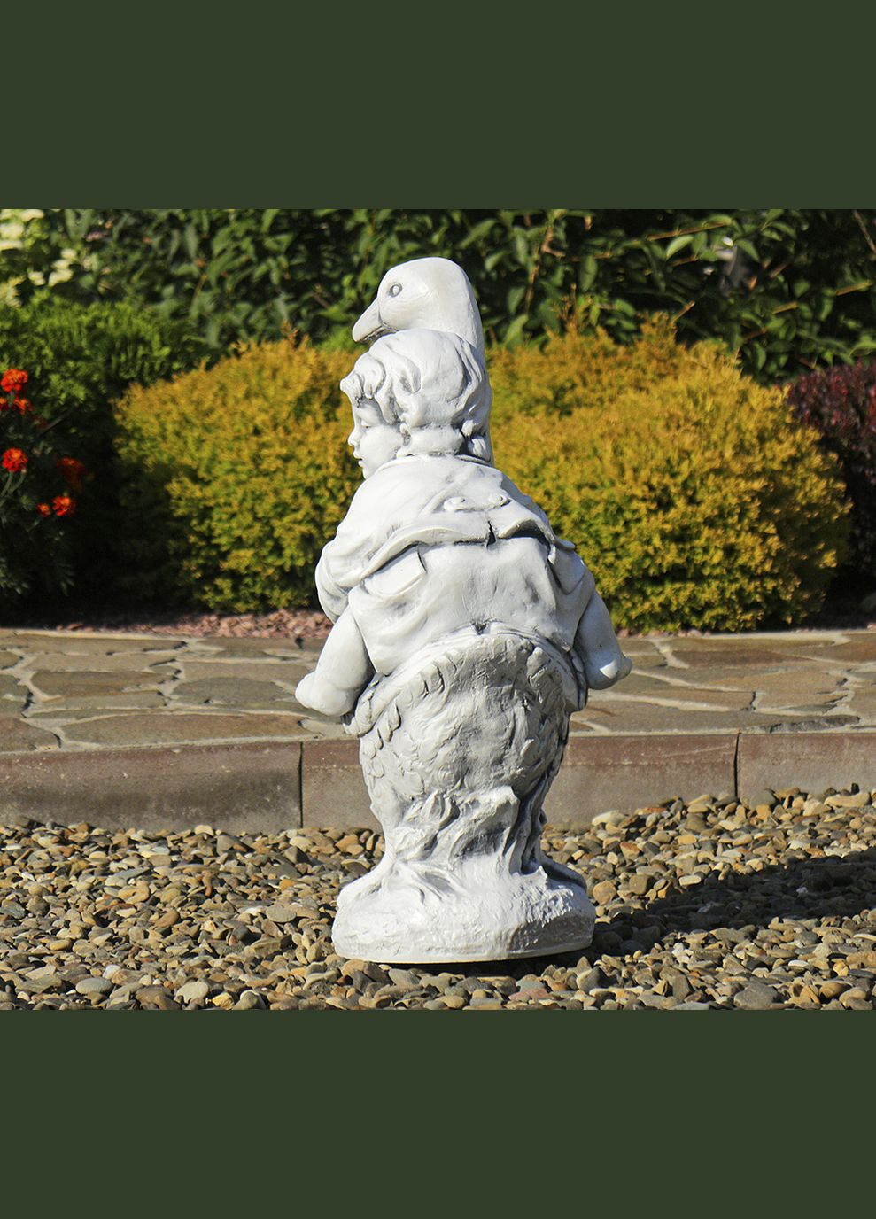 Садова фігура Хлопчик на гусі 38х29х60 см (ССП12003 ) Гранд Презент (284419172)