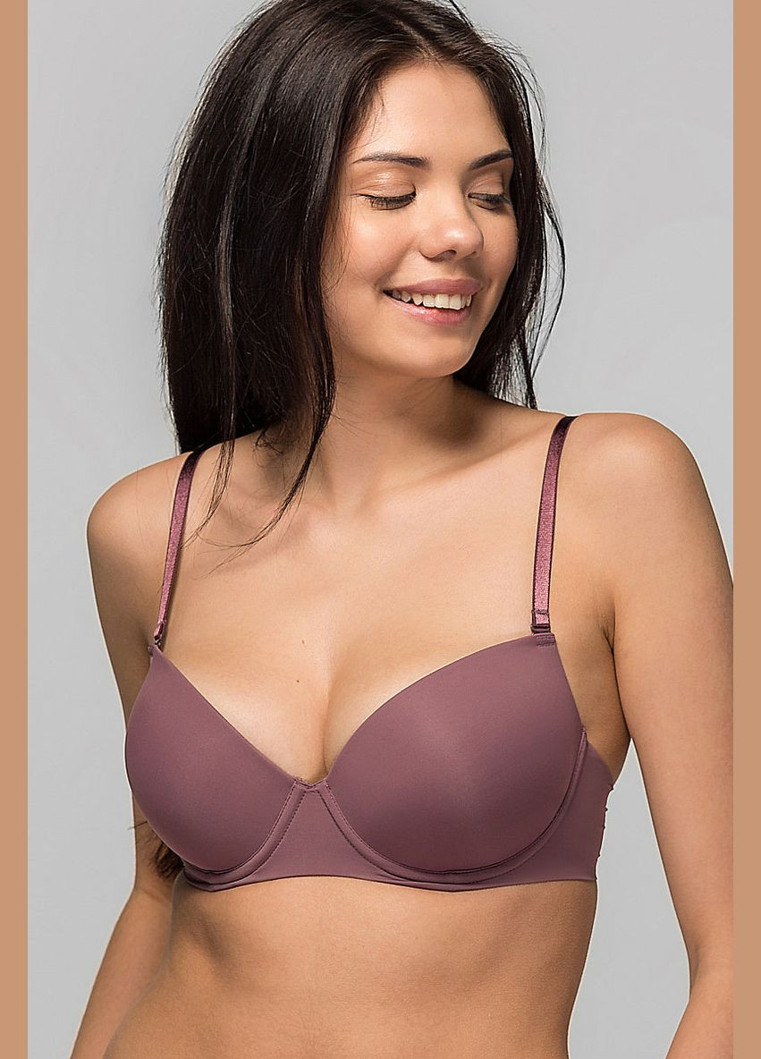 Рожево-коричневий безшовний безшовний бюстгальтер push-up Brabrabra з кісточками