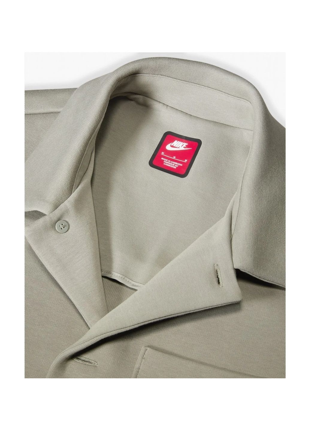 Оливкова куртка чоловіча sportswear tech fleece reimagined oversized shacket olive Nike